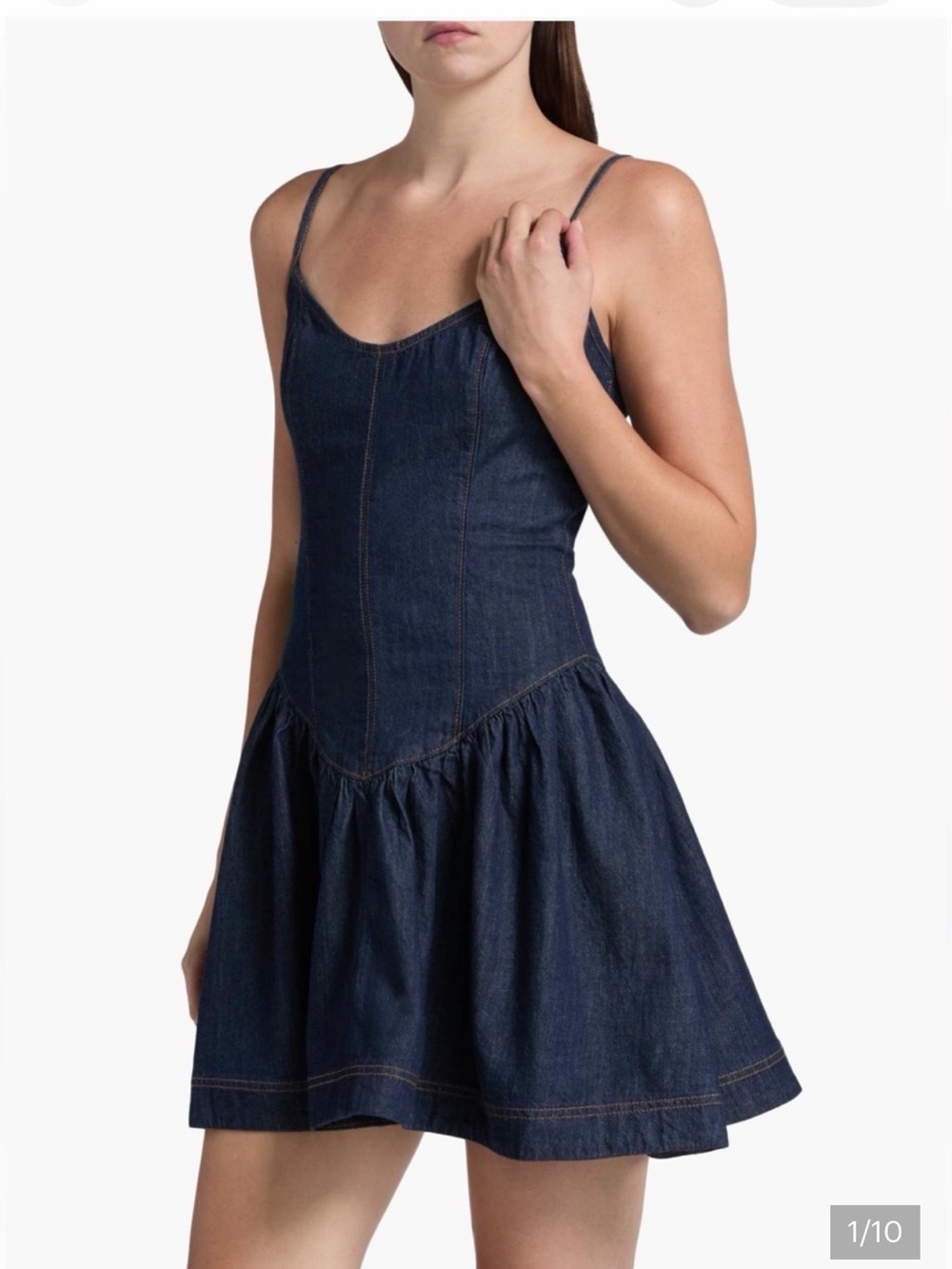 REFORMATION - Lottie Blue
Denim Minidress. Size US4
 $248